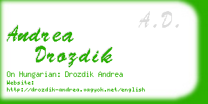 andrea drozdik business card